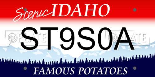 ST9S0A Idaho License Plate