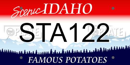 STA122 Idaho License Plate