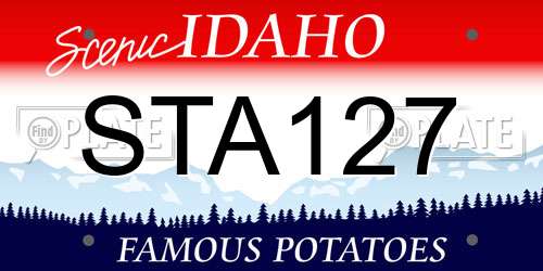 STA127 Idaho License Plate
