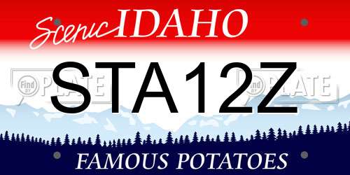 STA12Z Idaho License Plate