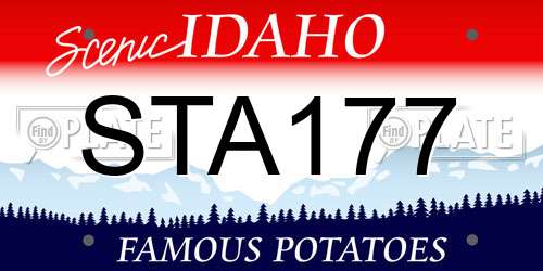 STA177 Idaho License Plate