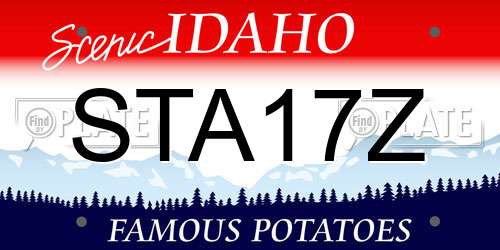 STA17Z Idaho License Plate