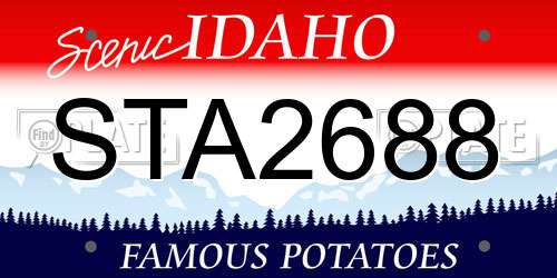STA2688 Idaho License Plate