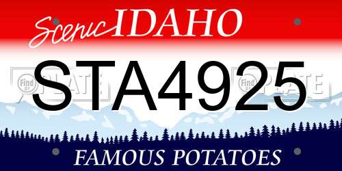 STA4925 Idaho License Plate