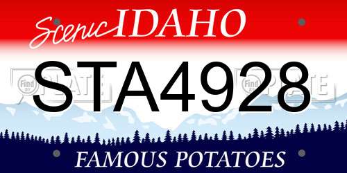 STA4928 Idaho License Plate