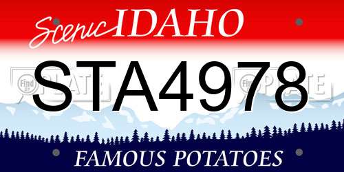 STA4978 Idaho License Plate