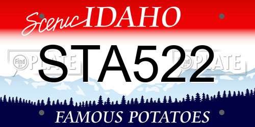STA522 Idaho License Plate