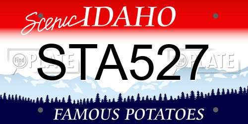 STA527 Idaho License Plate