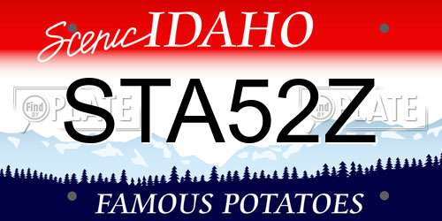 STA52Z Idaho License Plate