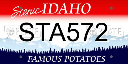 STA572 Idaho License Plate