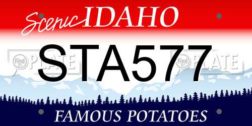 STA577 Idaho License Plate