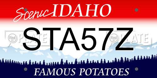 STA57Z Idaho License Plate