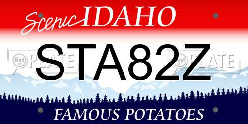 STA82Z Idaho License Plate