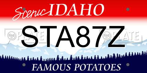 STA87Z Idaho License Plate