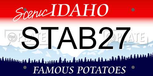 STAB27 Idaho License Plate
