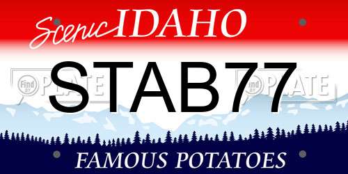 STAB77 Idaho License Plate