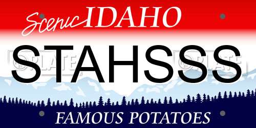 STAHSSS Idaho License Plate