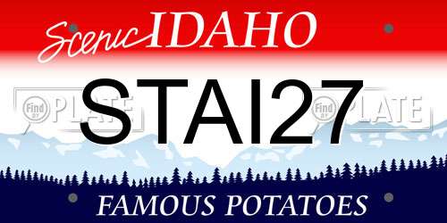 STAI27 Idaho License Plate