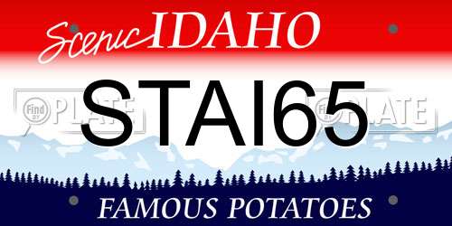 STAI65 Idaho License Plate