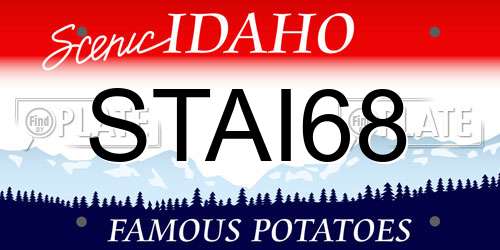 STAI68 Idaho License Plate