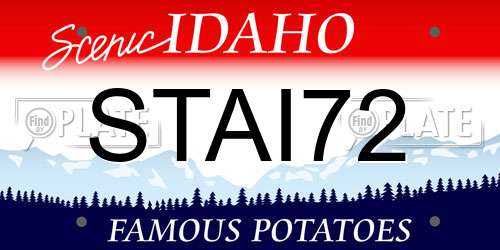STAI72 Idaho License Plate