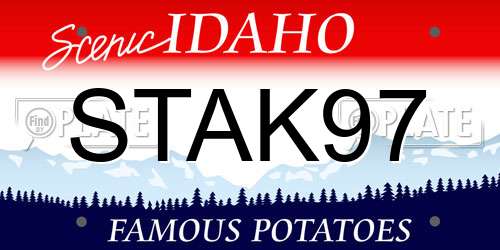 STAK97 Idaho License Plate
