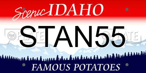 STAN55 Idaho License Plate
