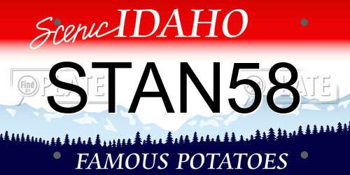 STAN58 Idaho License Plate