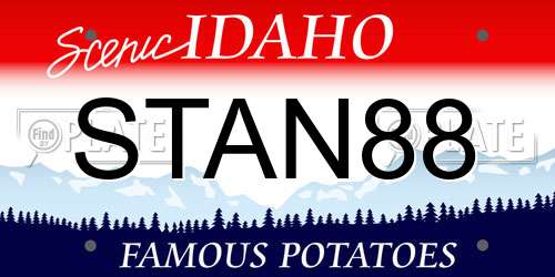 STAN88 Idaho License Plate