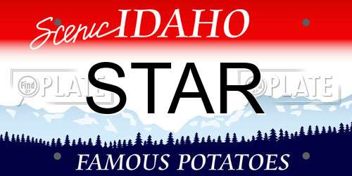 STAR Idaho License Plate
