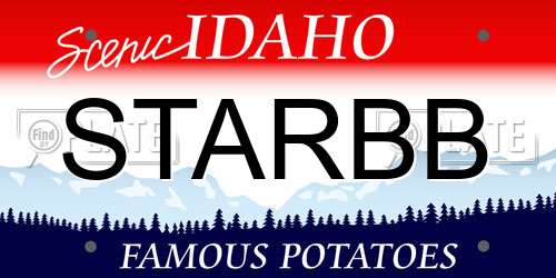 STARBB Idaho License Plate
