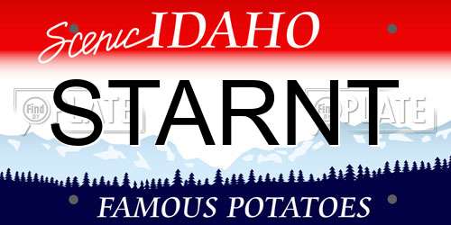 STARNT Idaho License Plate