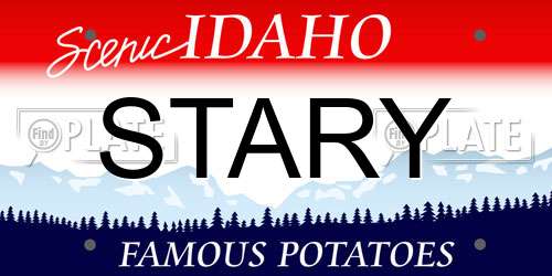 STARY Idaho License Plate