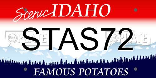 STAS72 Idaho License Plate