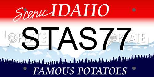 STAS77 Idaho License Plate