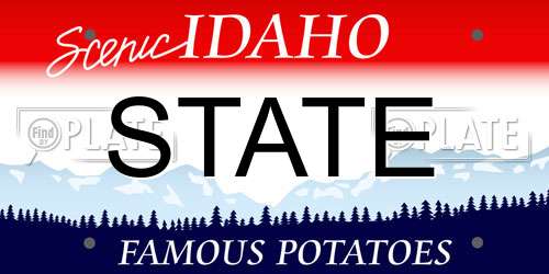 STATE Idaho License Plate