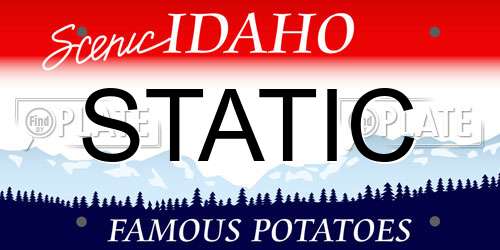 STATIC Idaho License Plate