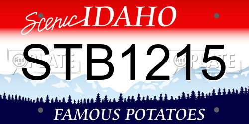 STB1215 Idaho License Plate
