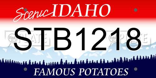 STB1218 Idaho License Plate