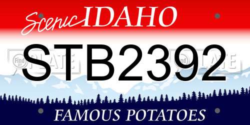 STB2392 Idaho License Plate