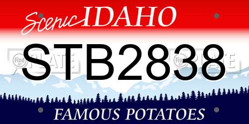 STB2838 Idaho License Plate