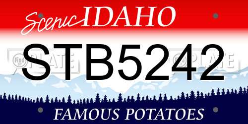STB5242 Idaho License Plate