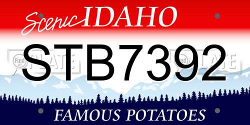 STB7392 Idaho License Plate