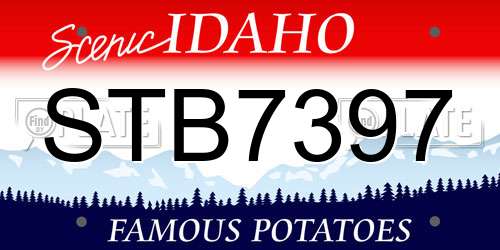 STB7397 Idaho License Plate