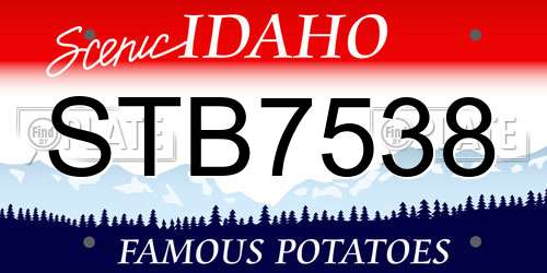 STB7538 Idaho License Plate