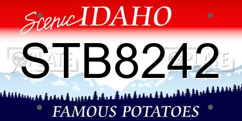 STB8242 Idaho License Plate
