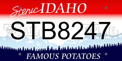 STB8247 Idaho License Plate