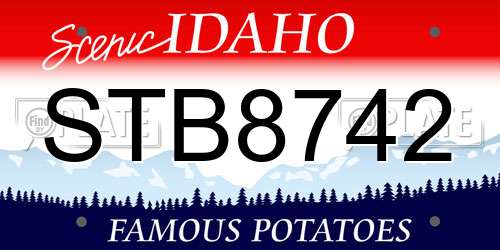 STB8742 Idaho License Plate
