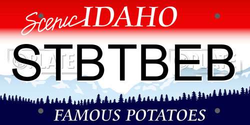 STBTBEB Idaho License Plate