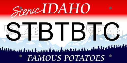 STBTBTC Idaho License Plate